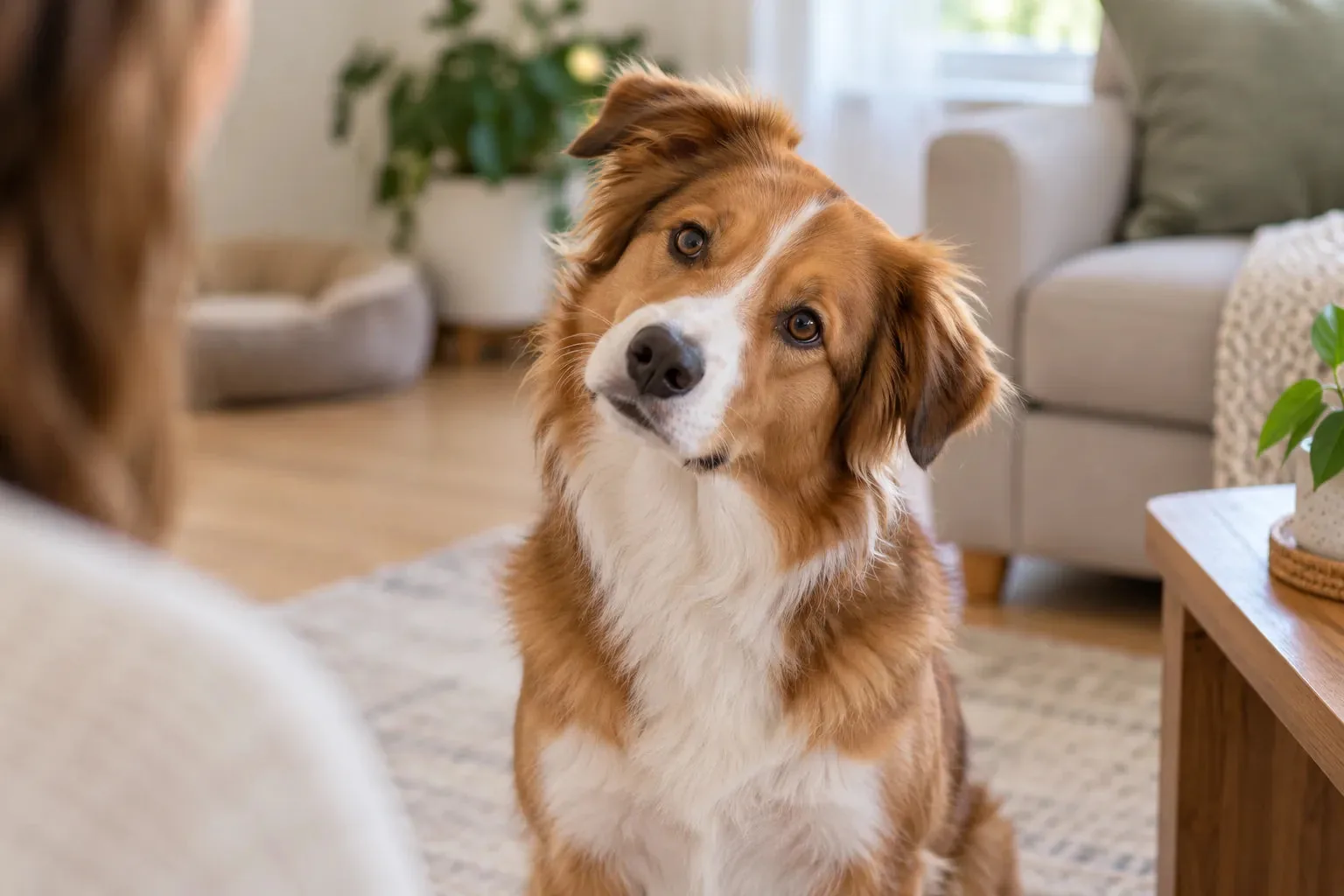 Chien qui penche la tête